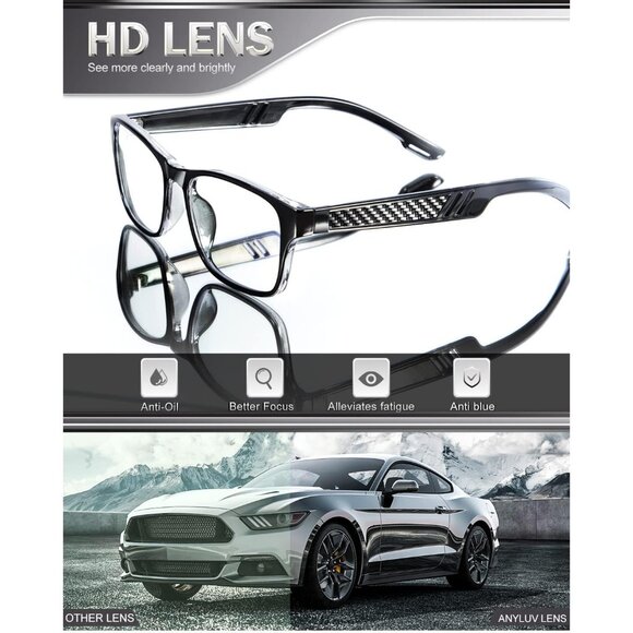 Unisex Grey Sleek Frame HD Lens Digital Interface With Futuristic Smart Glasses - Picture 5 of 6